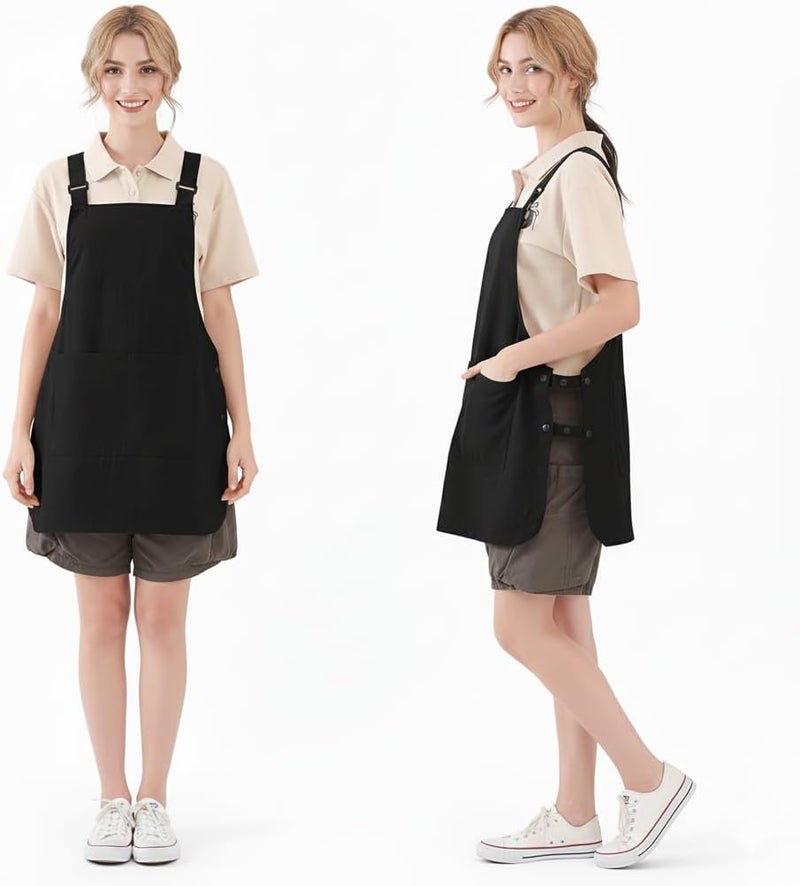 NEWGEM Waterproof Apron with Pockets for Women Cooking Painting Baking Gardening - Image 1